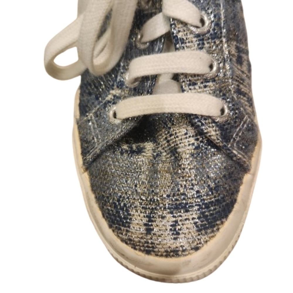 Superga x Man Repeller Sneakers | Blue Silver Street Style | EU 37